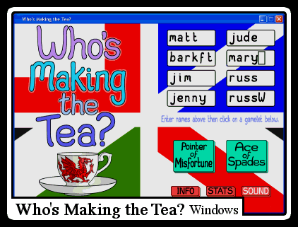 Who's Making the Tea game for MS Windows